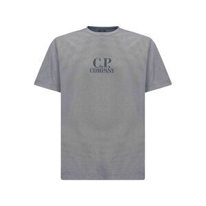 Cp Company Men Grey Tacting Piquet Embroidery T-Shirt